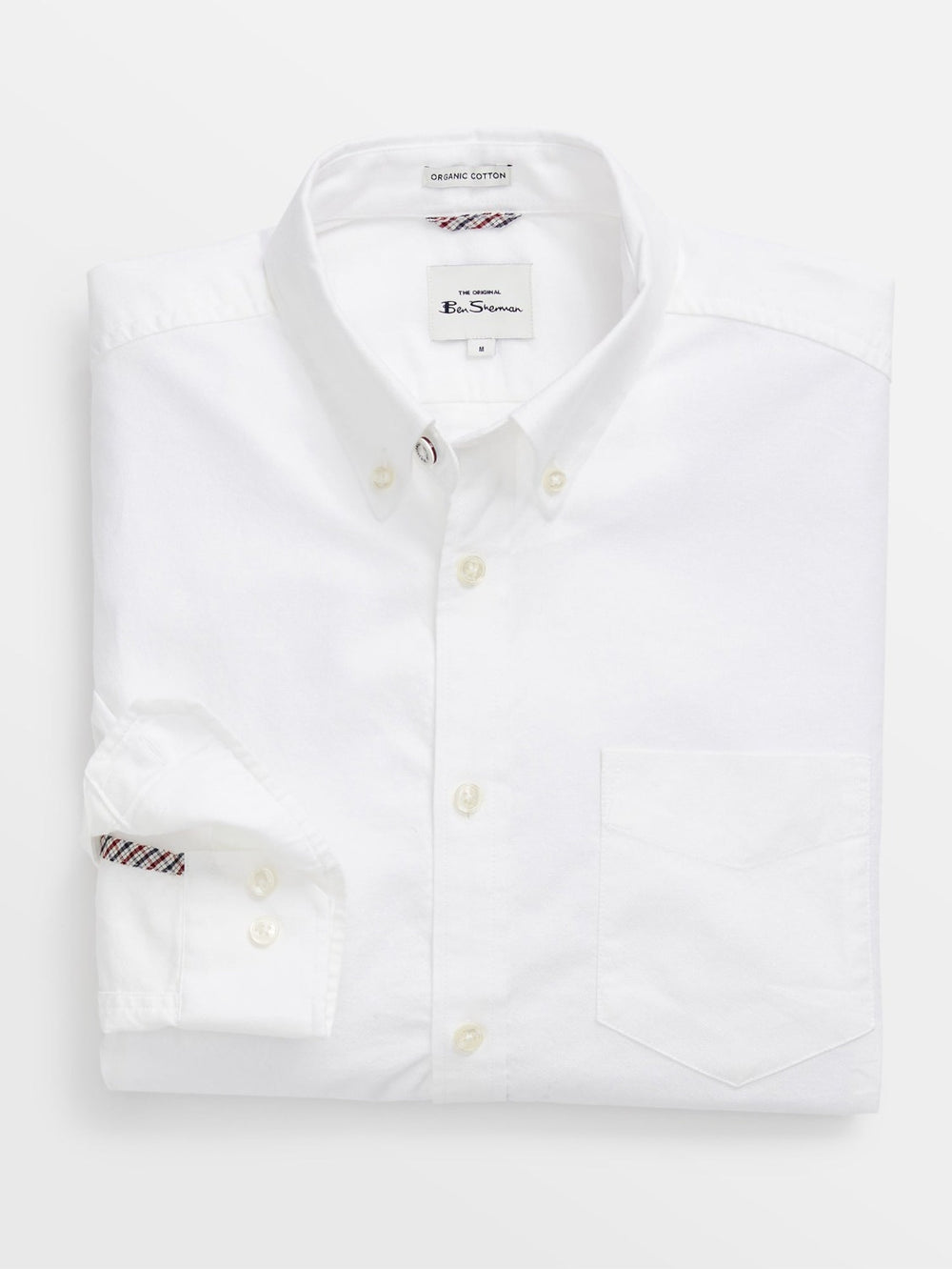 Camisas Ben Sherman Signature Organic Long-Sleeve Oxford Blancas | OPRJVQN-85