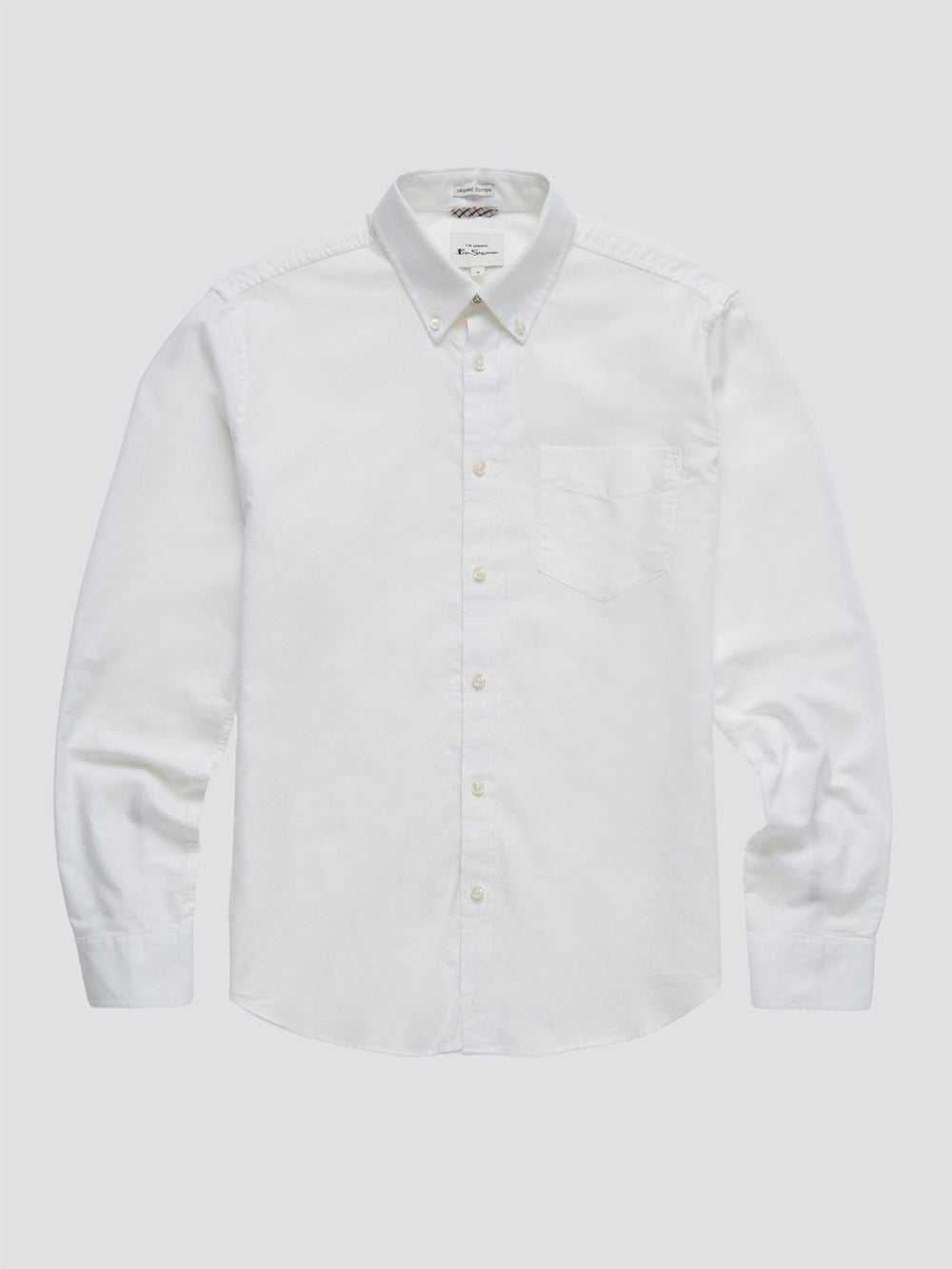 Camisas Ben Sherman Signature Organic Long-Sleeve Oxford Blancas | OPRJVQN-85