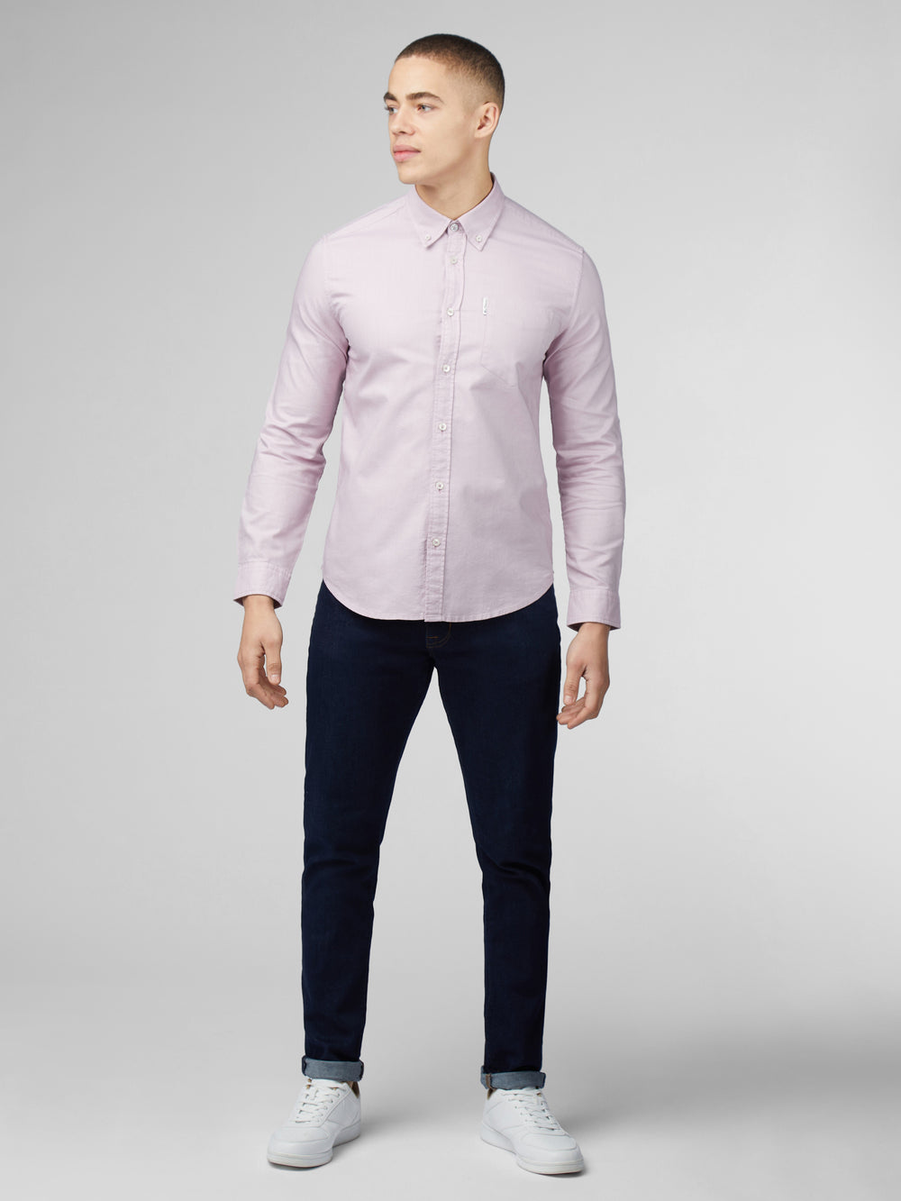 Camisas Ben Sherman Signature Oxford Long Sleeve Moradas | ILCONBU-45