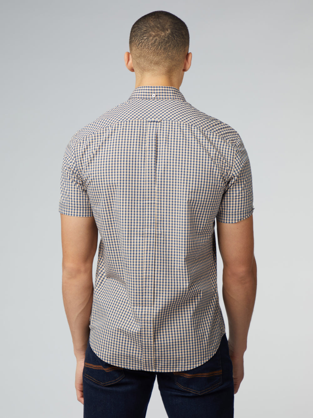 Camisas Ben Sherman Signature Short Sleeve Gingham Cobra Naranjas | YKEROMQ-98