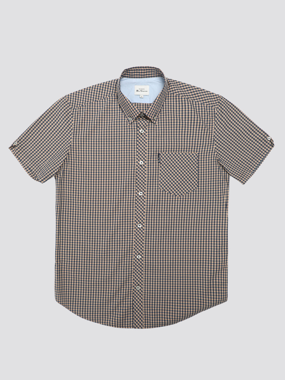 Camisas Ben Sherman Signature Short Sleeve Gingham Cobra Naranjas | YKEROMQ-98