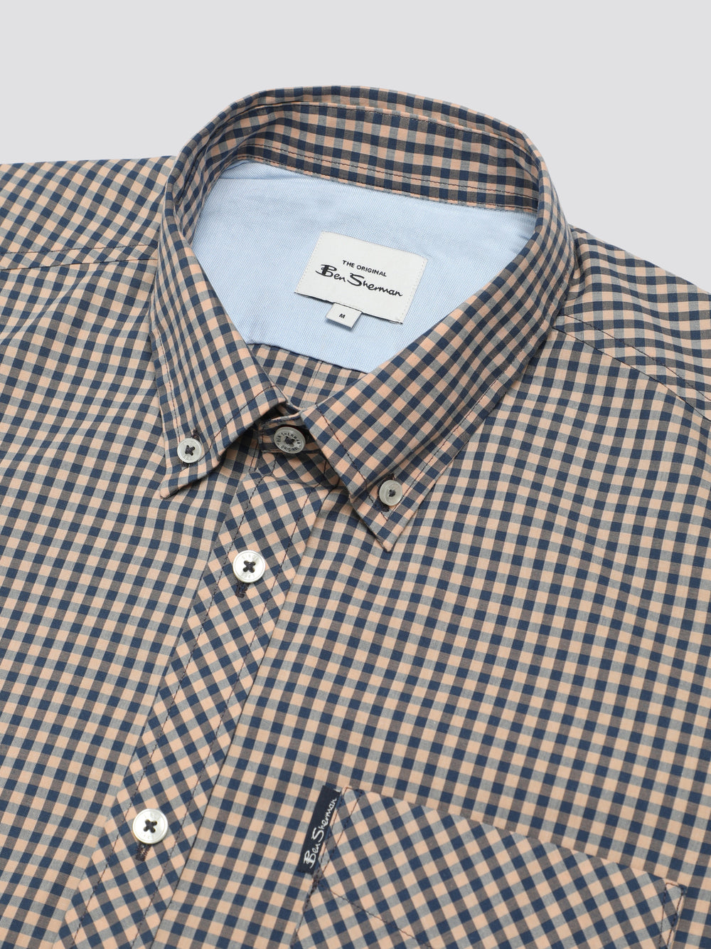 Camisas Ben Sherman Signature Short Sleeve Gingham Cobra Naranjas | YKEROMQ-98