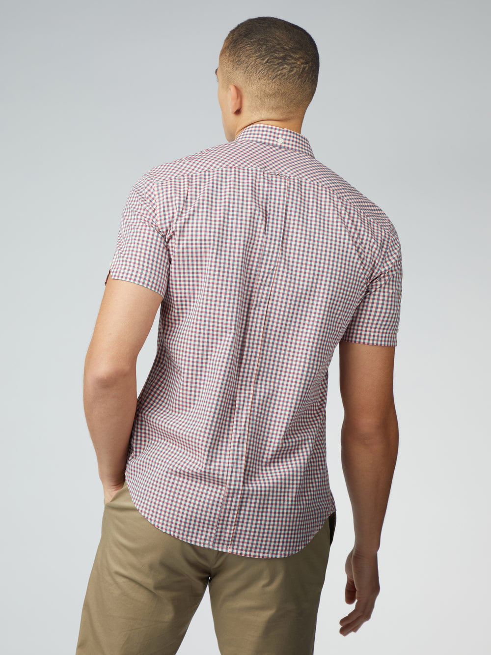 Camisas Ben Sherman Signature Short Sleeve Gingham Rojas Blancas | ATQSLXM-78