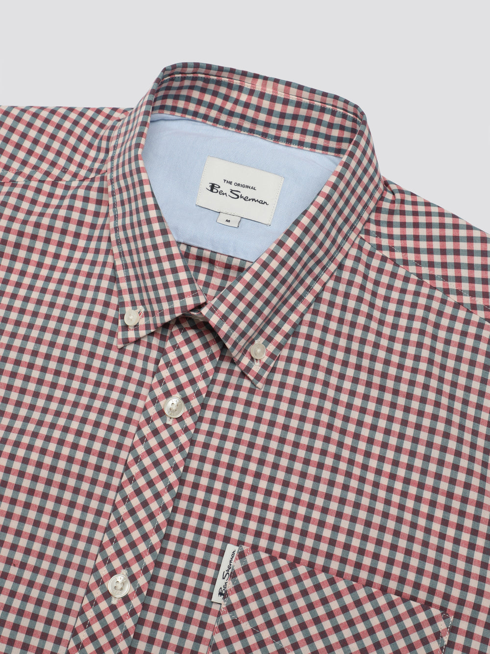 Camisas Ben Sherman Signature Short Sleeve Gingham Rojas Blancas | ATQSLXM-78