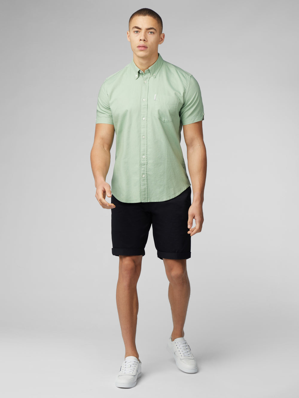 Camisas Ben Sherman Signature Short Sleeve Oxford Verde | JTAOQZC-26