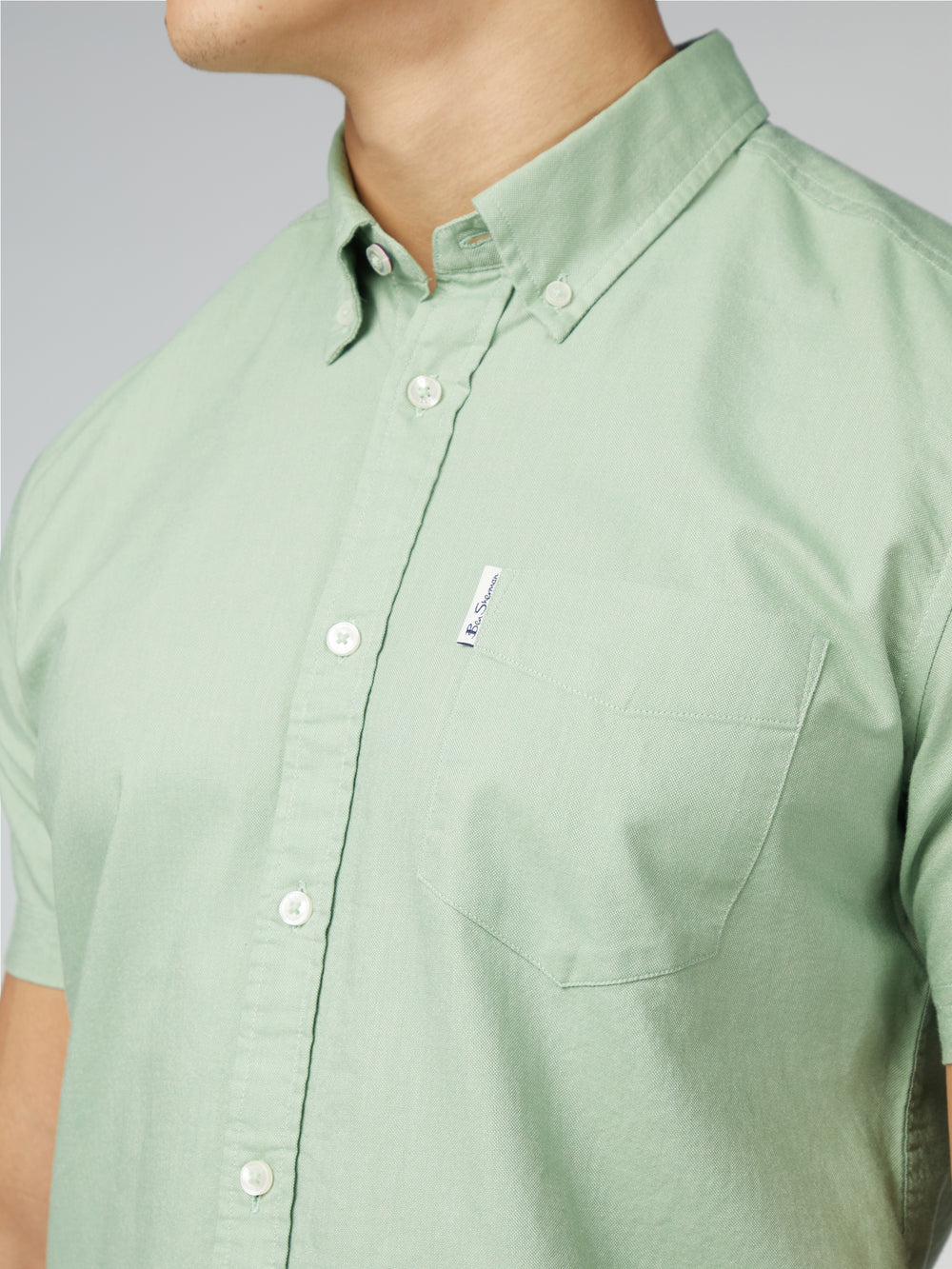 Camisas Ben Sherman Signature Short Sleeve Oxford Verde | JTAOQZC-26