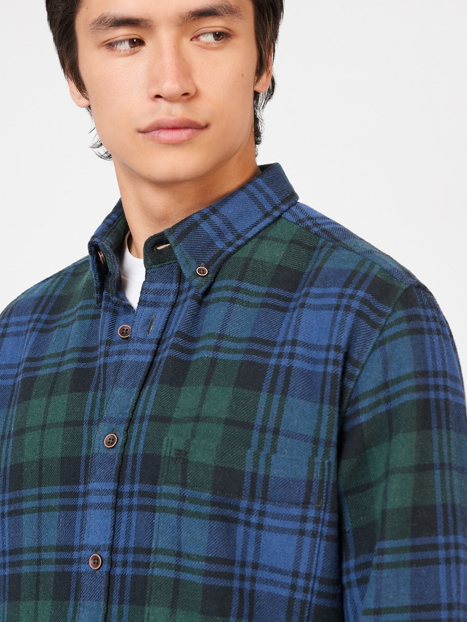 Camisas Ben Sherman Signature Tartan Check Verde | AMWCFGK-35