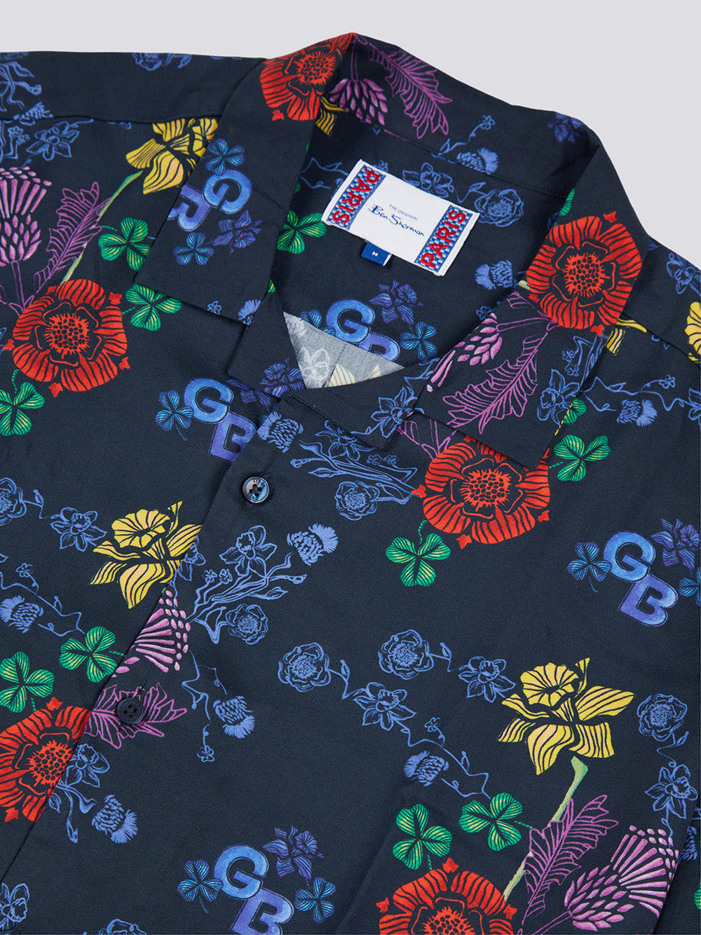 Camisas Ben Sherman Team GB Floral Azul Marino | FCGERHZ-79