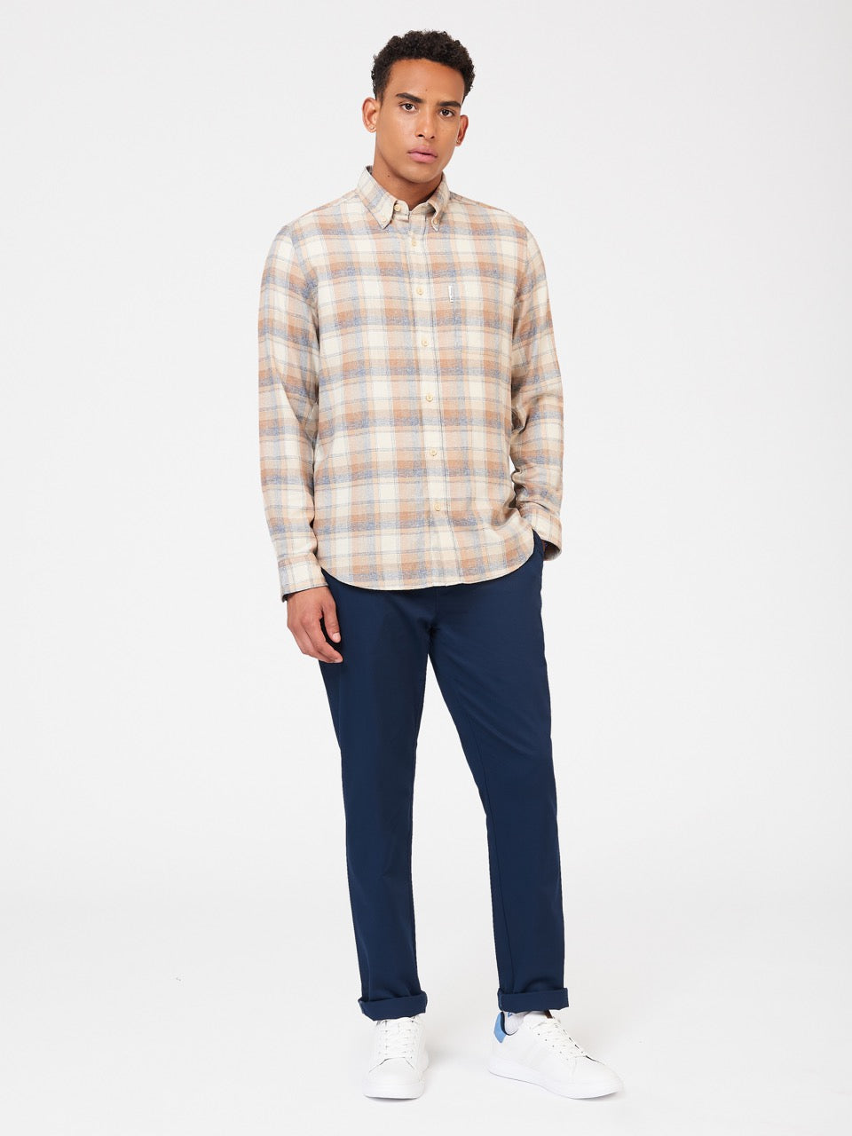 Camisas Ben Sherman Twisted Yarn Check Marrones | LUCTFOJ-51