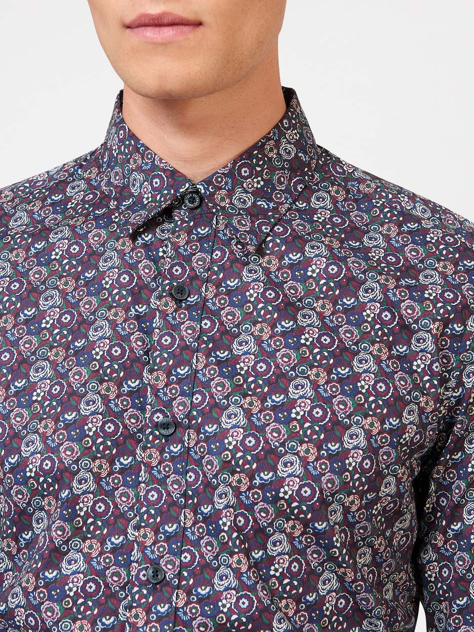 Camisas Ben Sherman Winter Floral Moradas | QCTZSLI-50