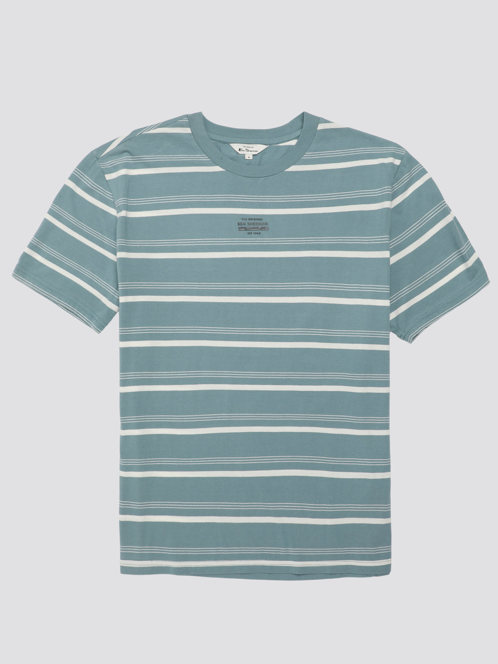 Camiseta Ben Sherman Fine Stripe Azules | EFMLQHX-03