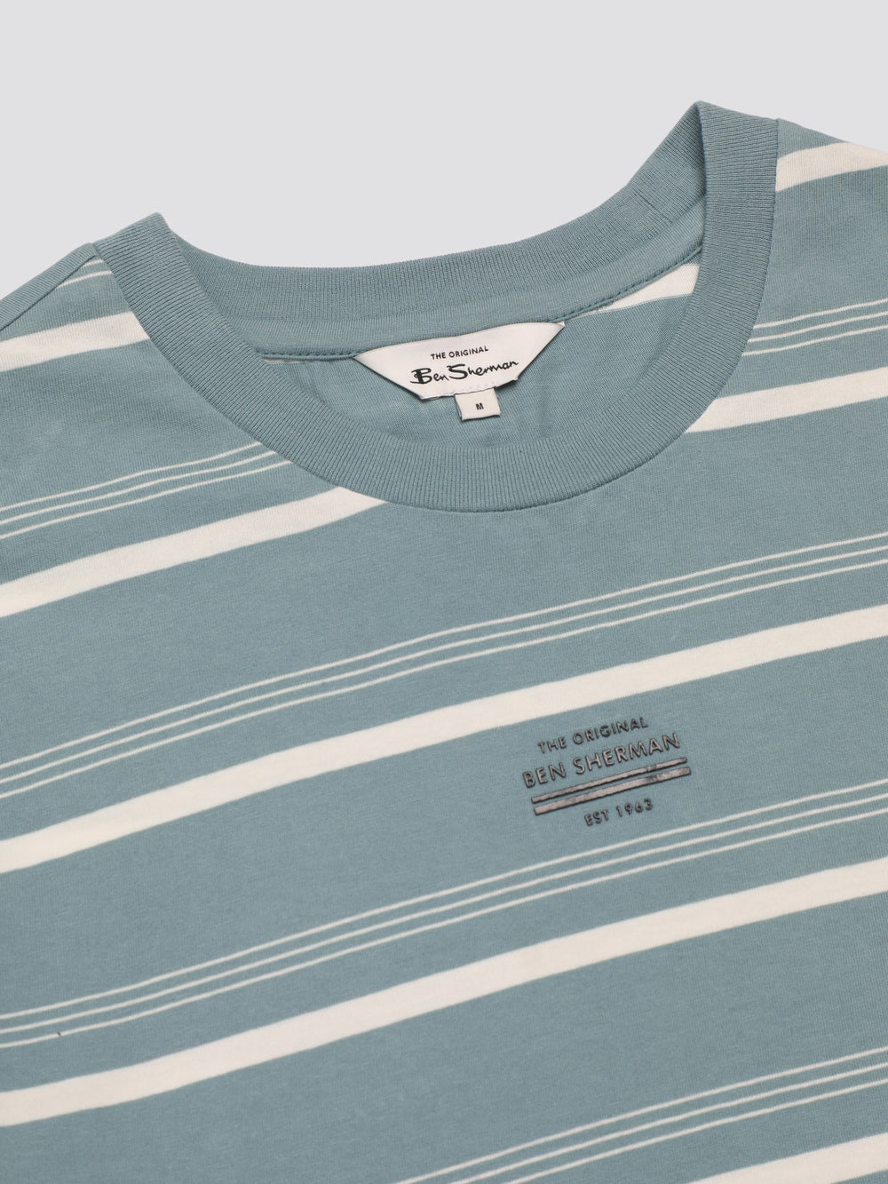 Camiseta Ben Sherman Fine Stripe Azules | EFMLQHX-03