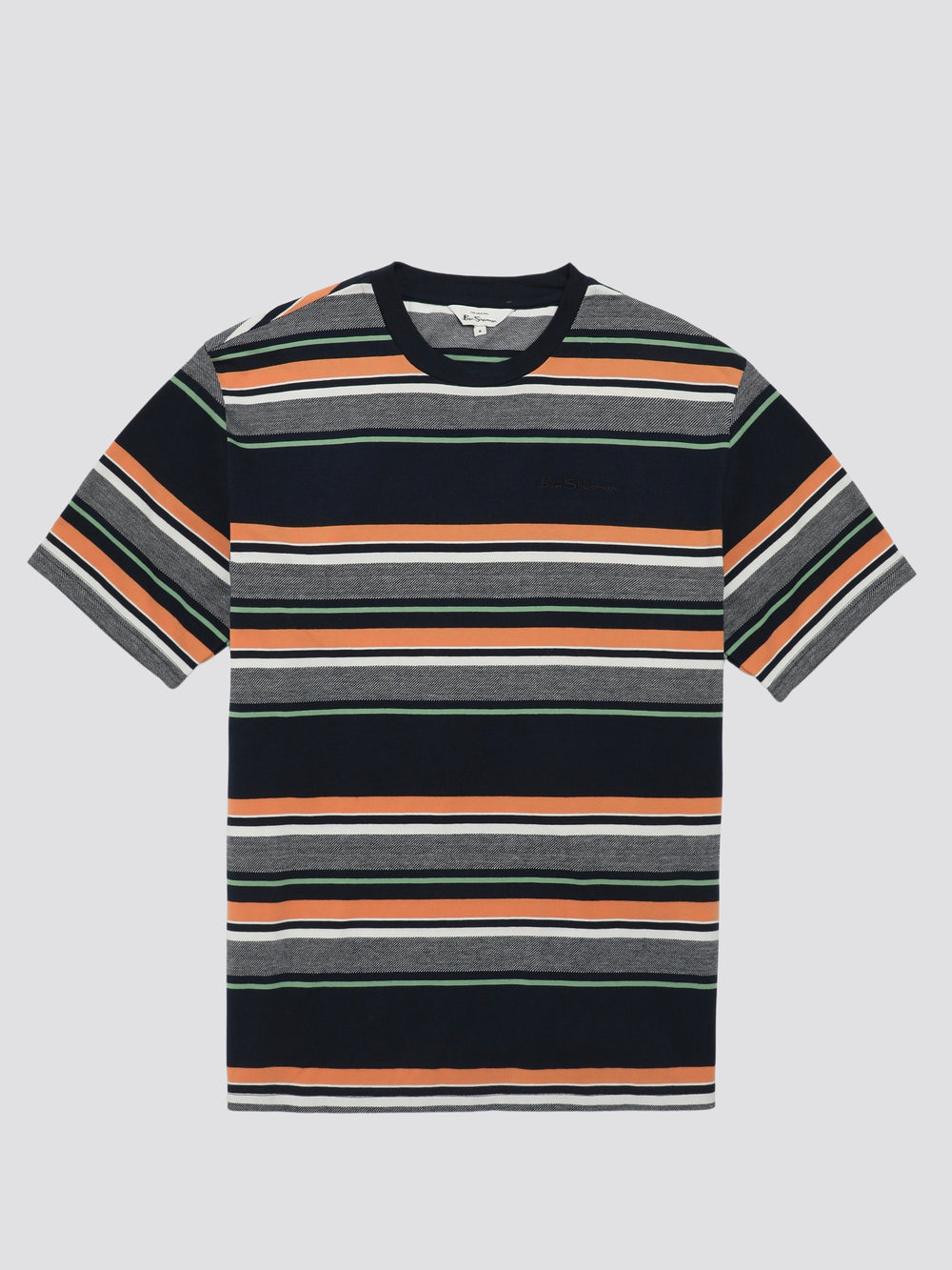 Camiseta Ben Sherman Signature Engineered Stripe Azul Marino | USKABZJ-58