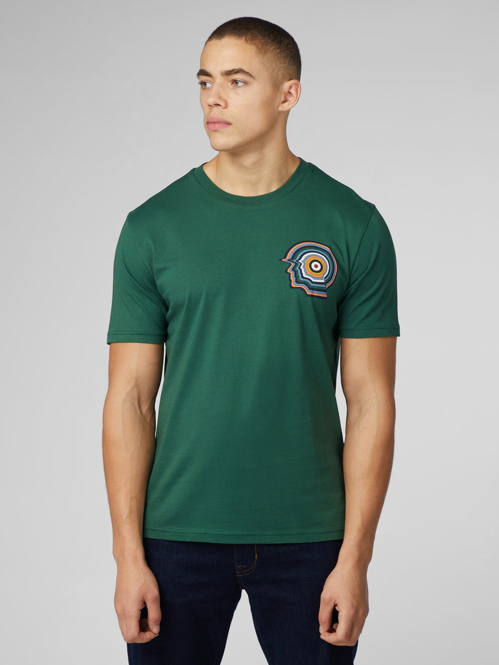 Camiseta Ben Sherman Signature Mod Head Verde | BCGFRJM-93