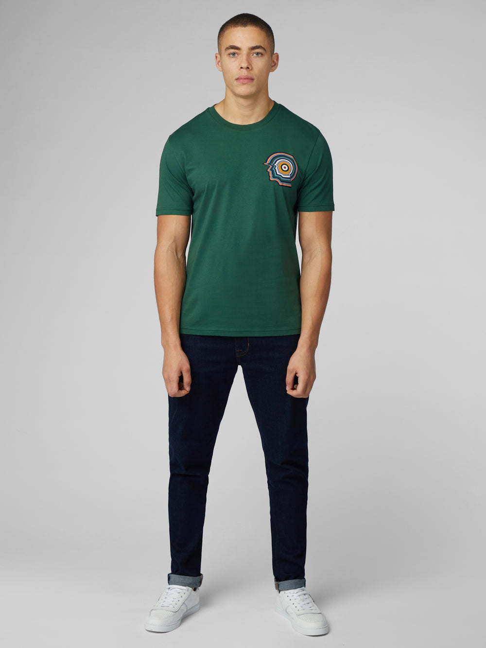 Camiseta Ben Sherman Signature Mod Head Verde | BCGFRJM-93