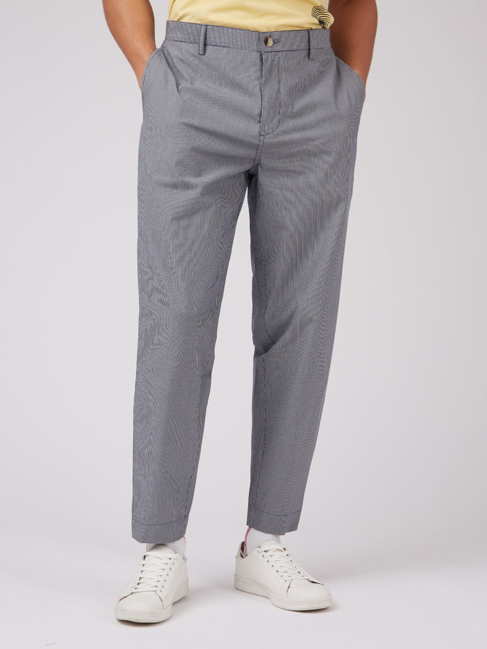 Pantalon Ben Sherman B by Ben Sherman Cotton Taper Azules Gris | CHZTYFK-40