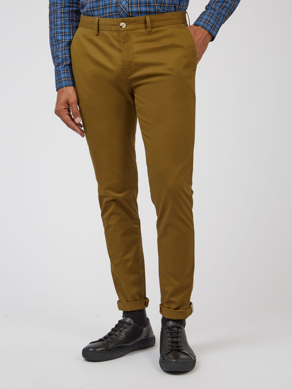 Pantalon Ben Sherman Signature Skinny Stretch Chino Marrones | DBATGVN-71