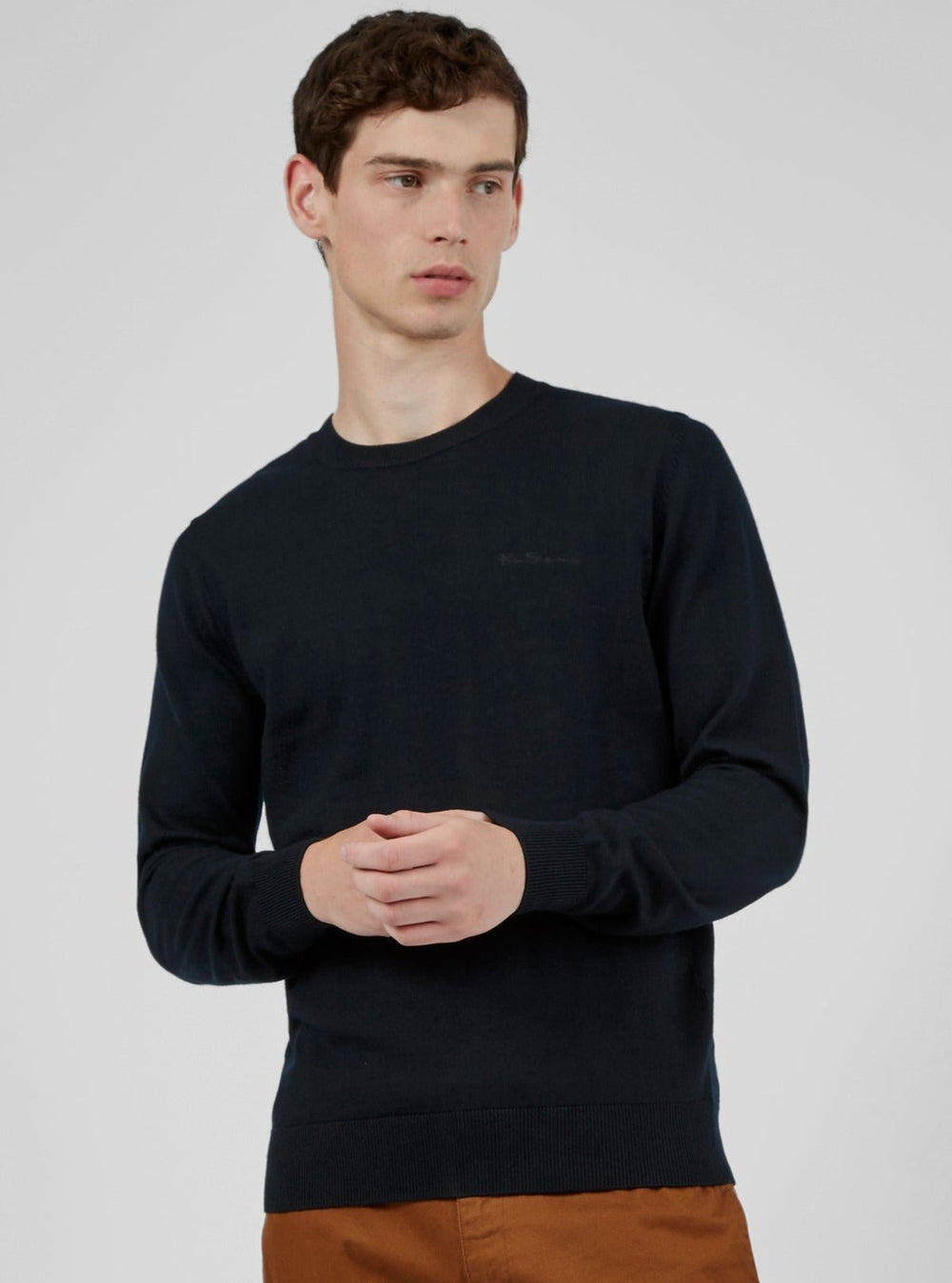 Prendas De Punto Ben Sherman Signature Crewneck Negras | UQCRMIN-98