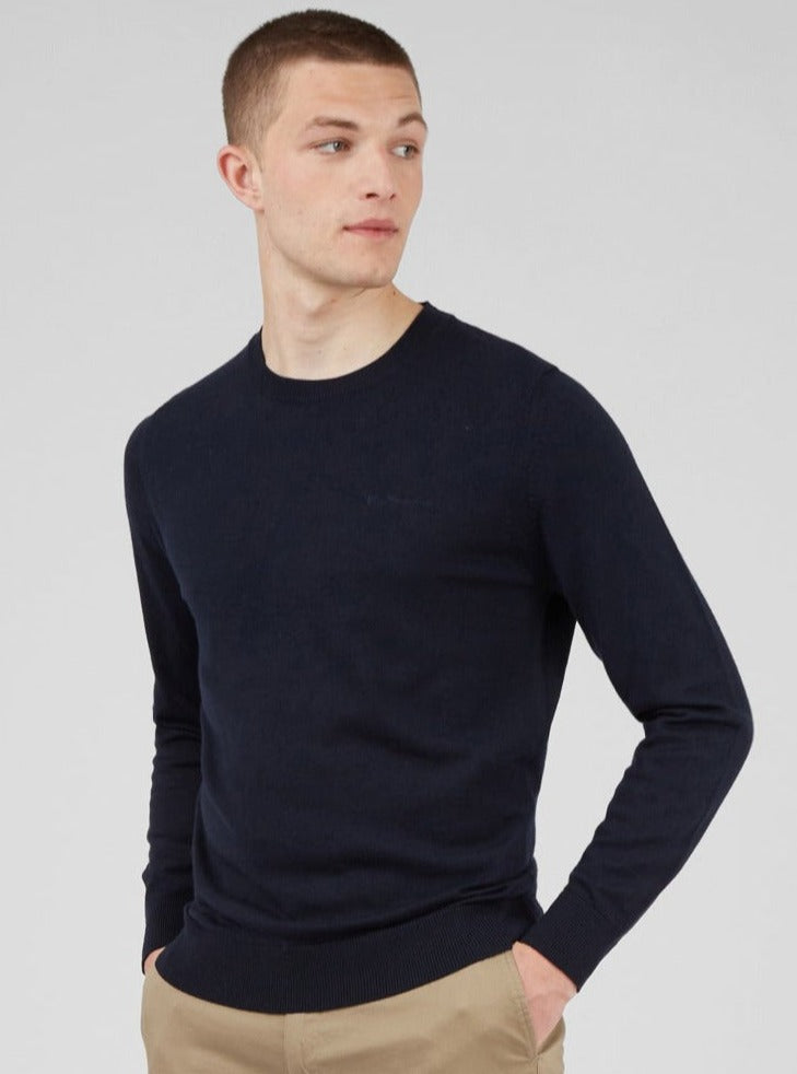 Prendas De Punto Ben Sherman Signature Crewneck Azul Marino | YIGCHFO-51