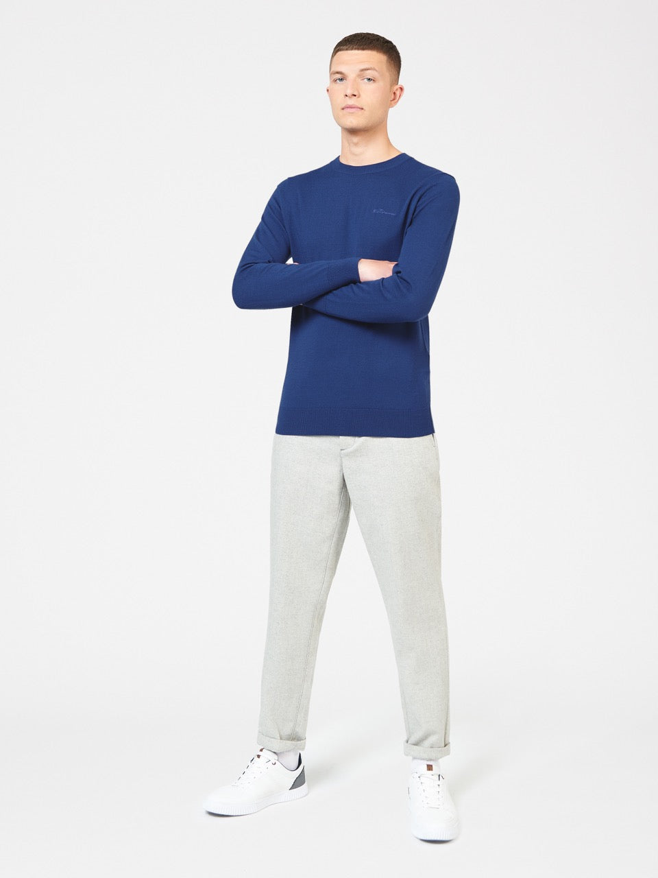 Prendas De Punto Ben Sherman Signature Merino Crewneck Azules | BYFLNOW-40