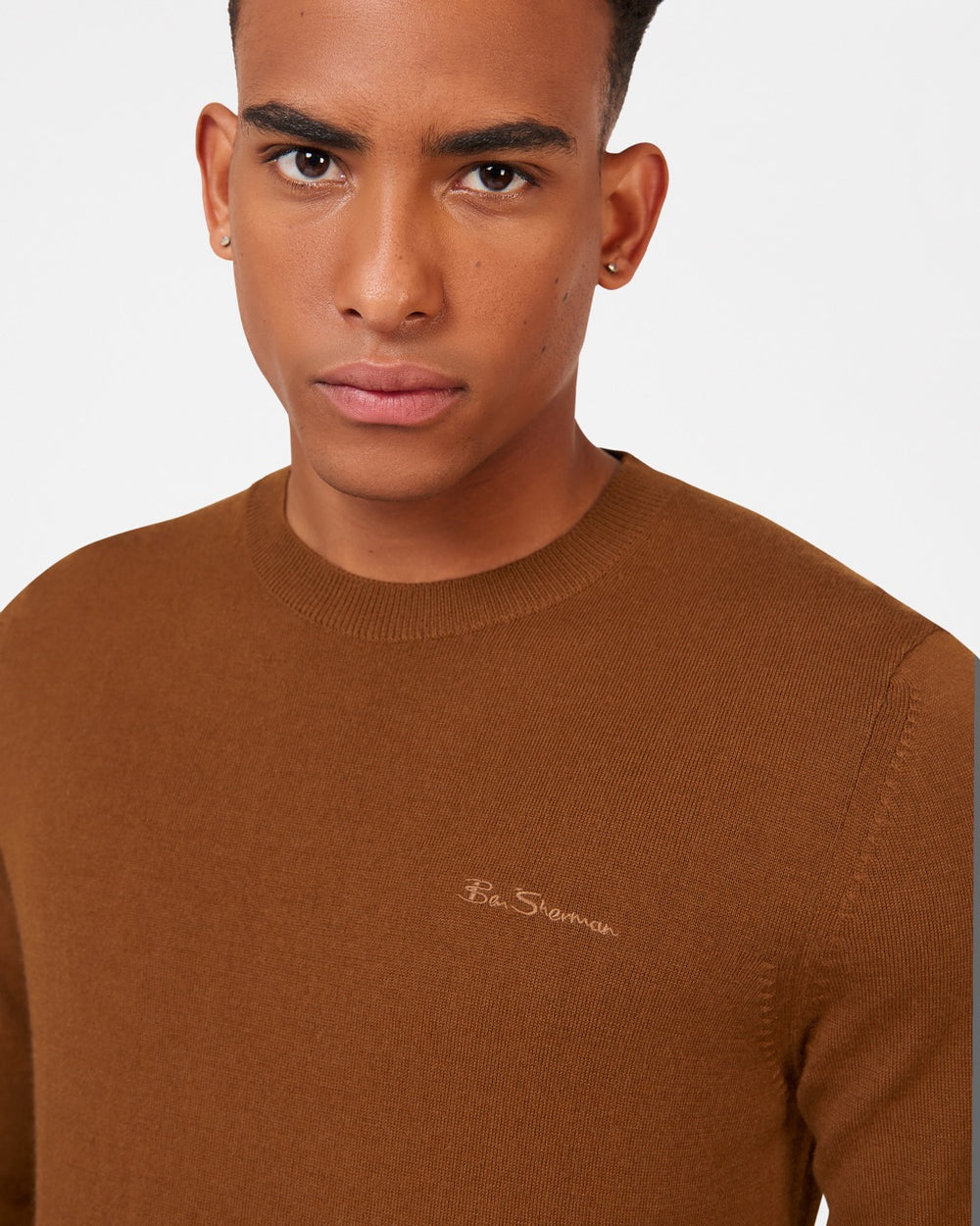 Prendas De Punto Ben Sherman Signature Merino Crewneck Marrones | XQNCSFU-69