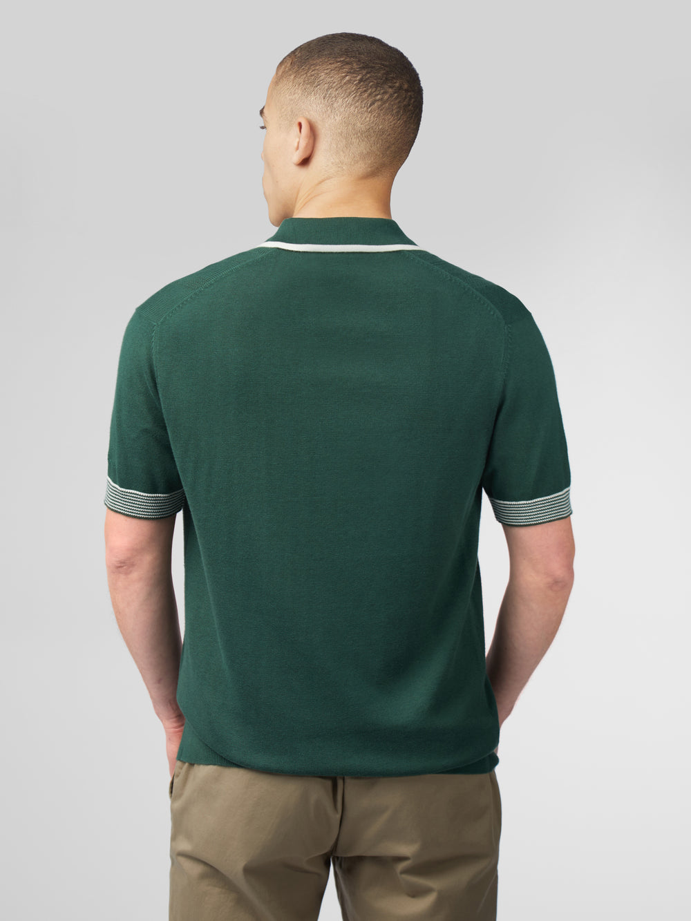 Prendas De Punto Ben Sherman Signature Open Neck Polo Verde | WQTIGCA-30