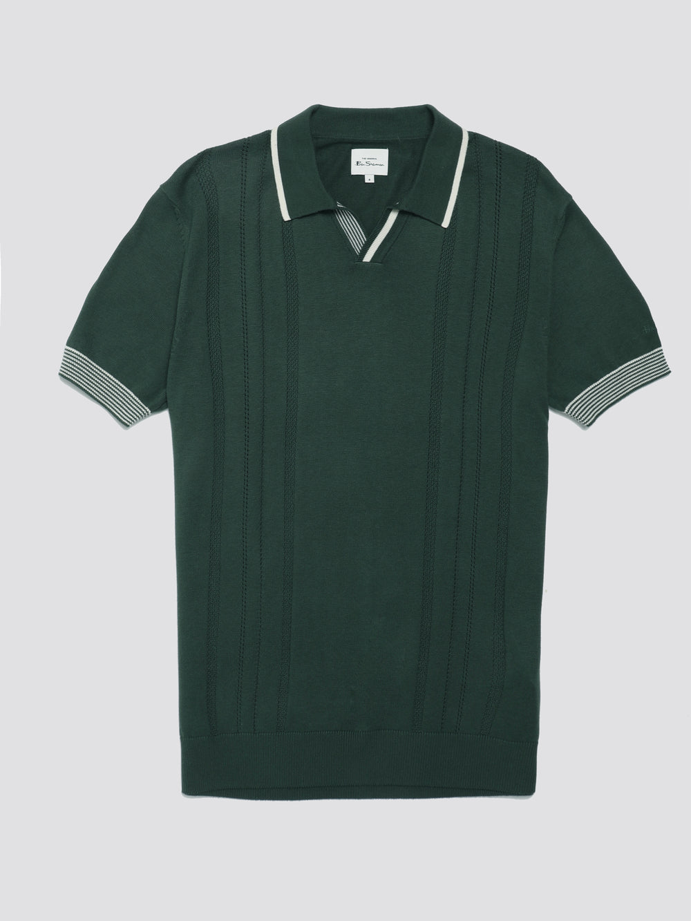 Prendas De Punto Ben Sherman Signature Open Neck Polo Verde | WQTIGCA-30