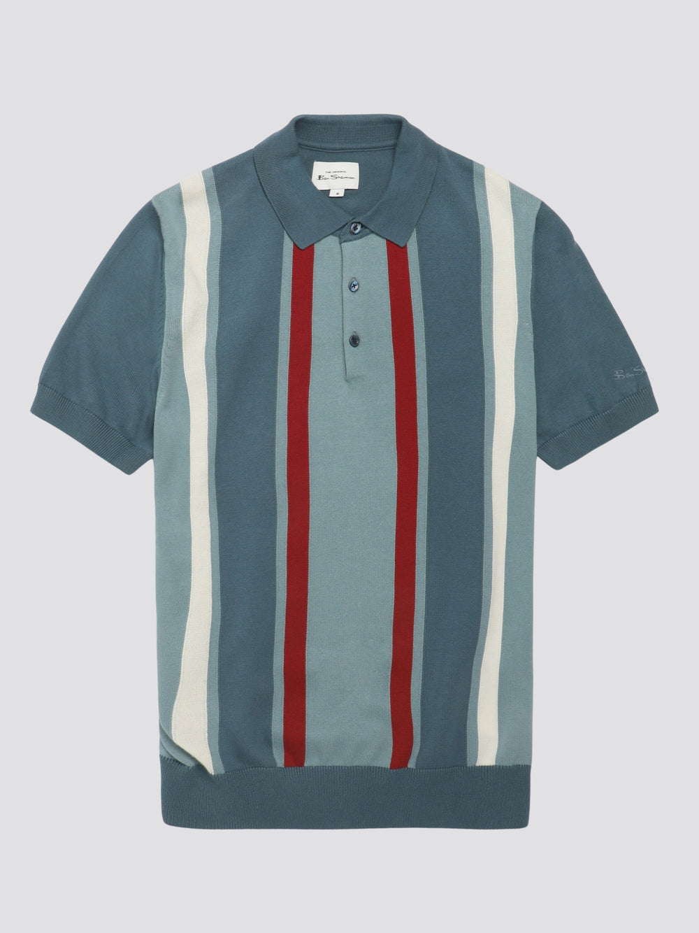 Prendas De Punto Ben Sherman Signature Vertical Stripe Polo Turquesa | UZHVJNR-04