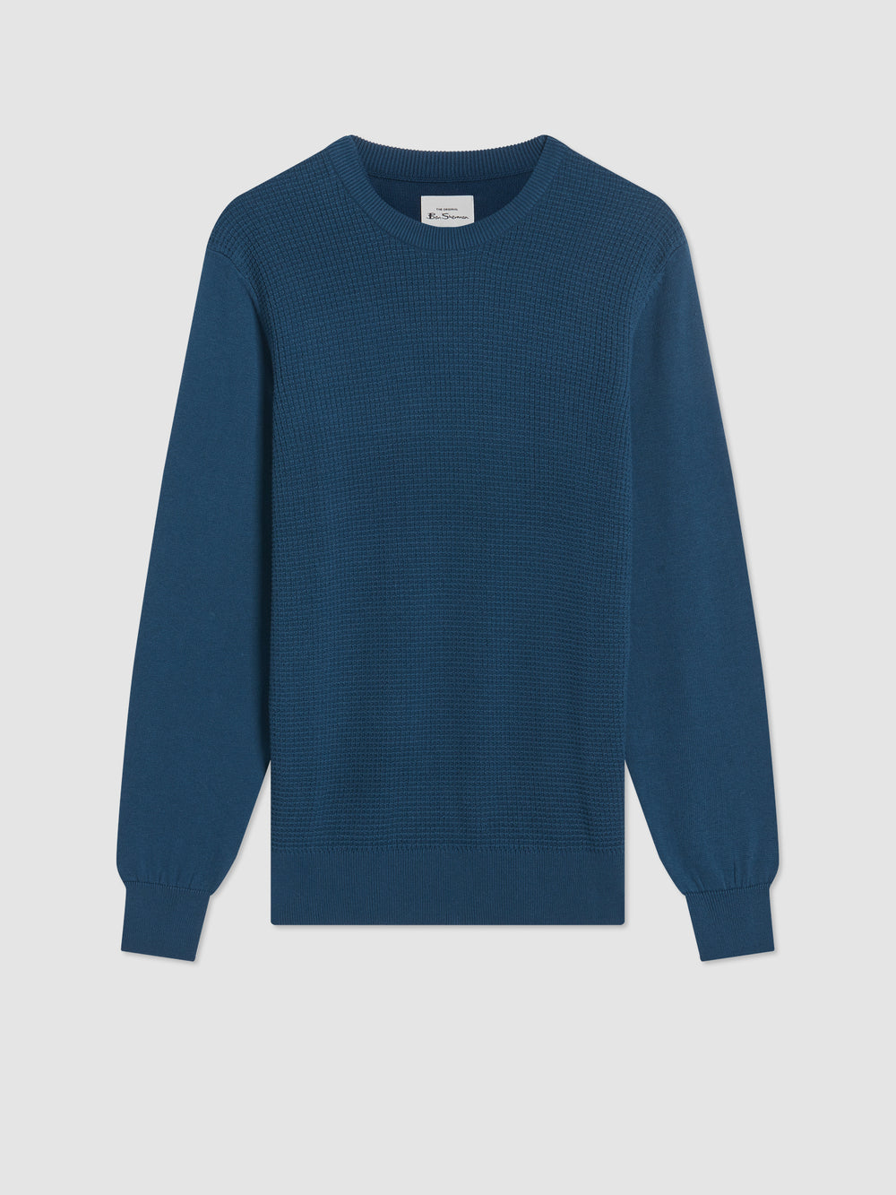 Prendas De Punto Ben Sherman Textured Crewneck Indigo | WYBNVSR-57