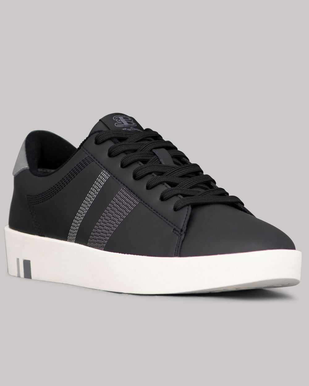 Zapatillas Ben Sherman Boxwell Negras Blancas Gris | KBIAFTV-42